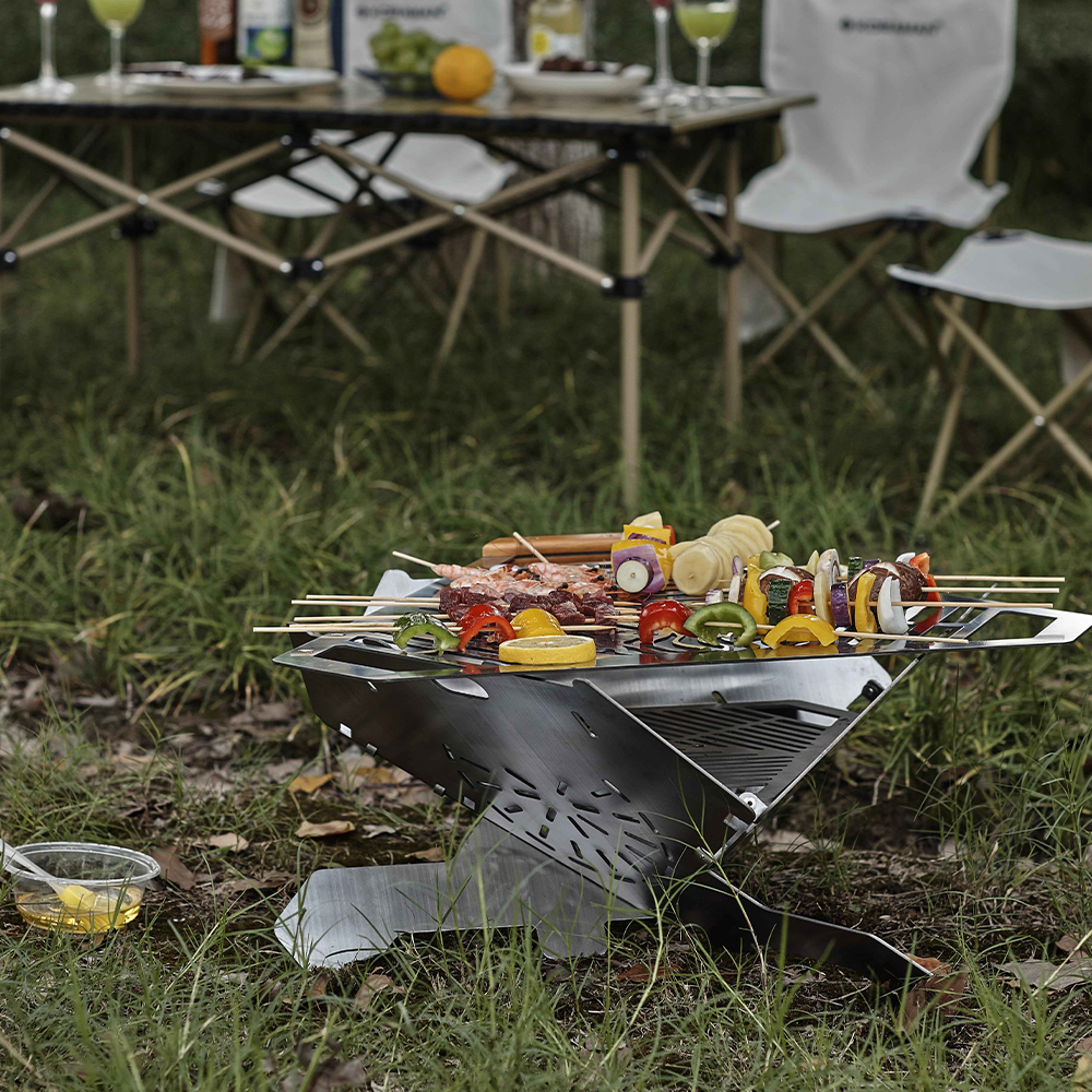 Grill Barbeku Lipat Mudah Alih Luaran